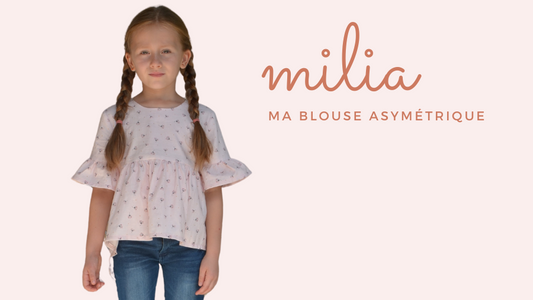 patron couture blouse robe fillette asymétrique milia lou and me
