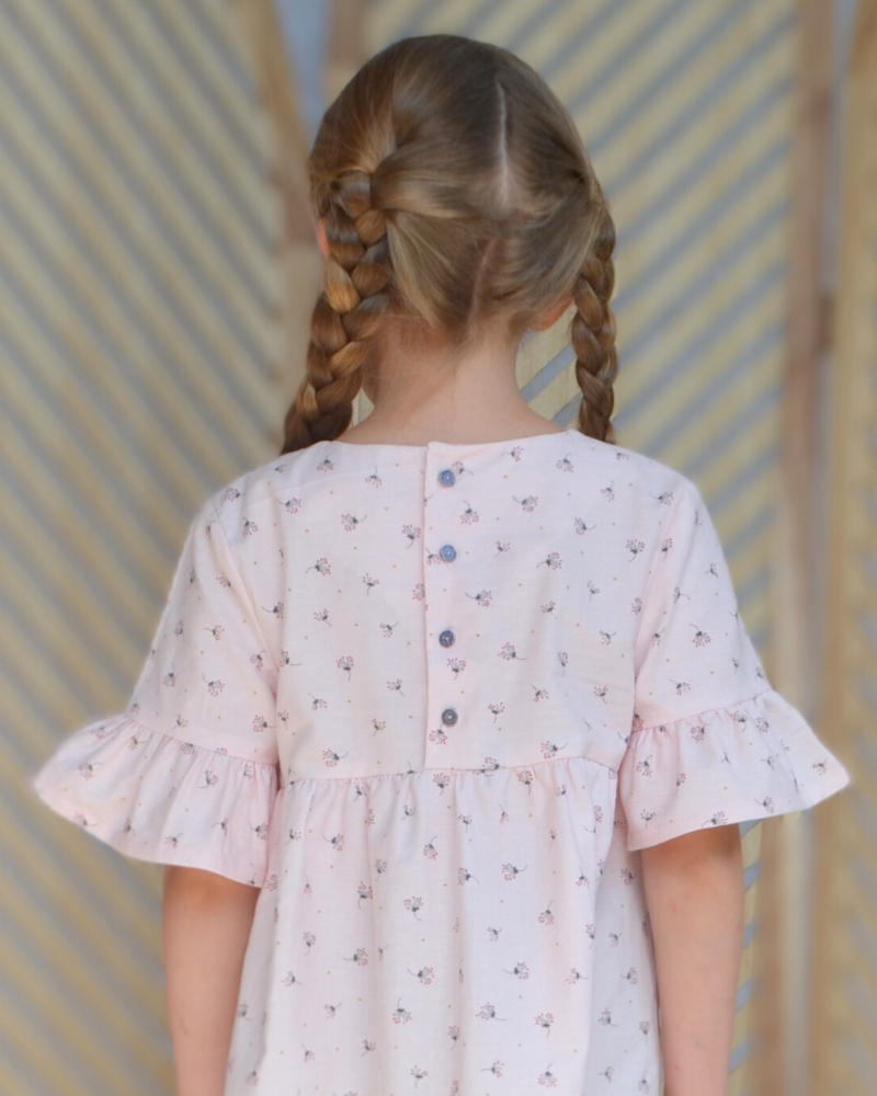 patron blouse robe asymétrique fillette 4 5 6 7 8 9 10 11 12 13 14 ans milia lou and me couture