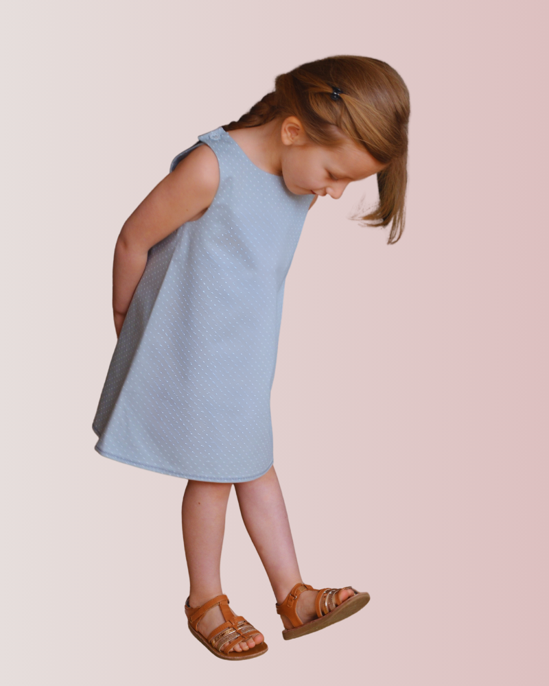 patron de couture gratuit robe chasuble fille du 2 au 12 ans lou and me