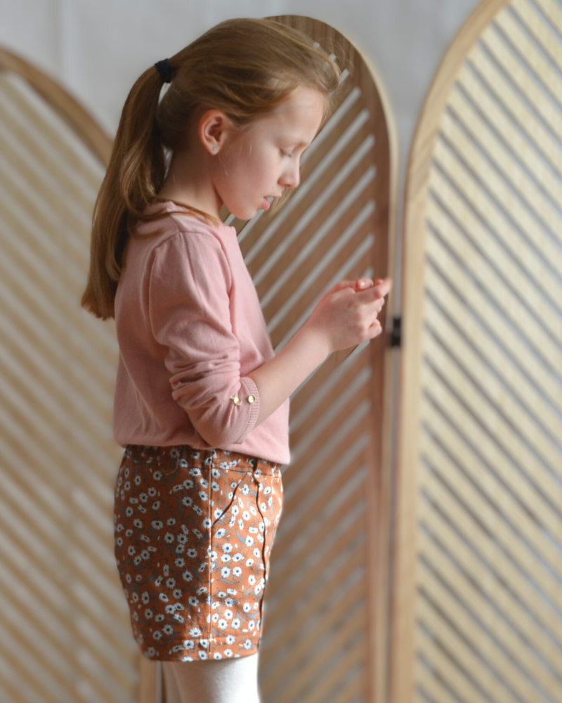 patron couture PDF short fille 4, 5, 6, 7, 8, 9, 10, 11, 12, 13, 14 ans luzia lou and me