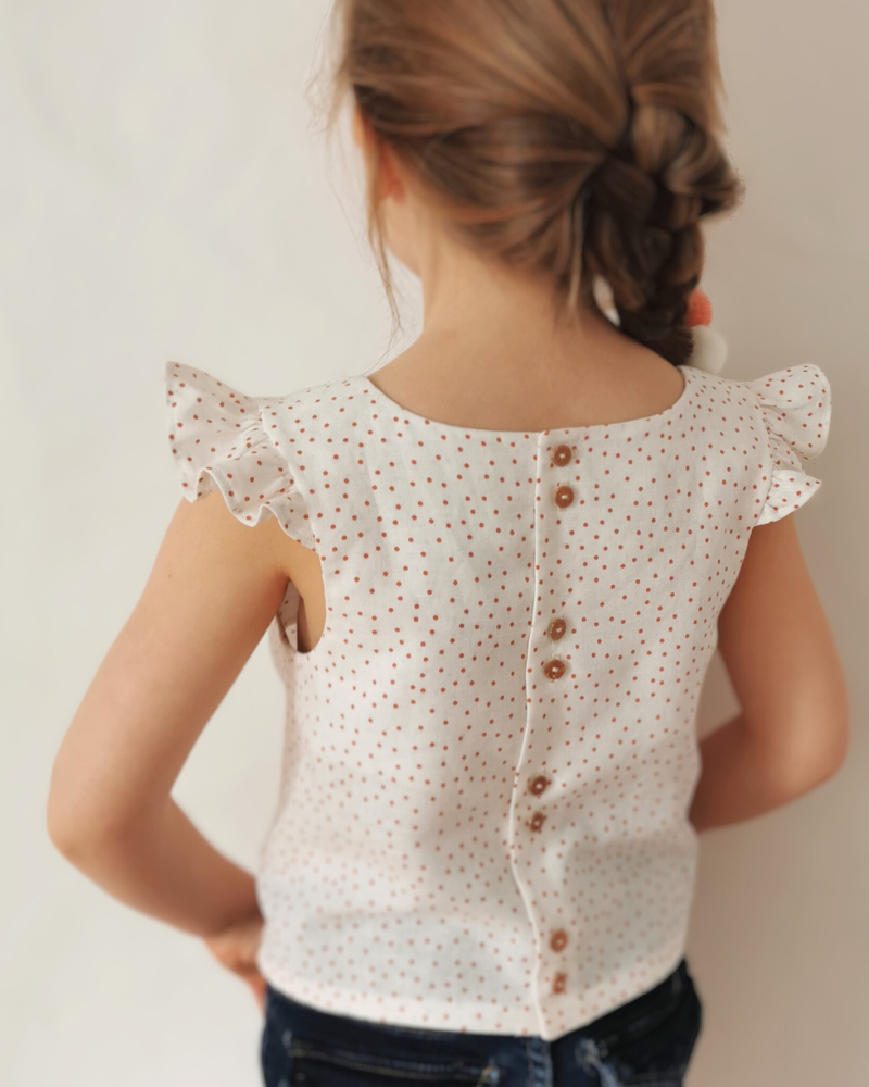 patron couture blouse à noeud fille 4 au 14 ans lou and me