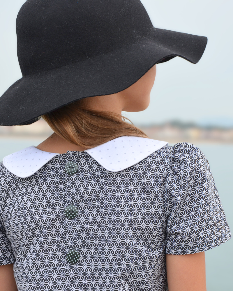 patron couture robe col Claudine 2 au 12 ans lou and me