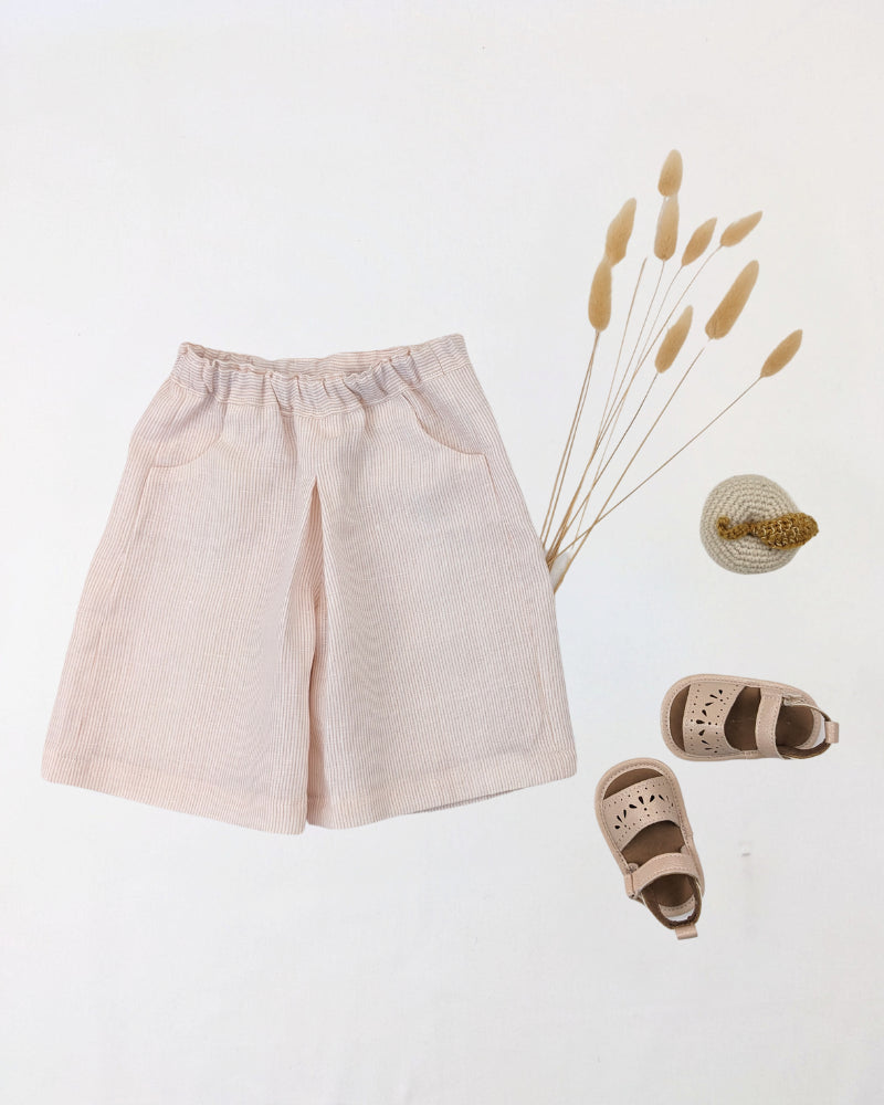 Modèle Mellow bébé, jupe culotte ample et pratique – patron PDF Lydie.E à coudre soi-même.