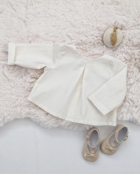 Patron couture blouse et robe Rakel pour bébé, modèle élégant et confortable à coudre en PDF