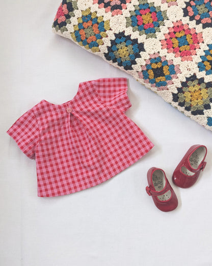 Patron PDF couture Rakel pour blouse et robe bébé, modèle facile à coudre.