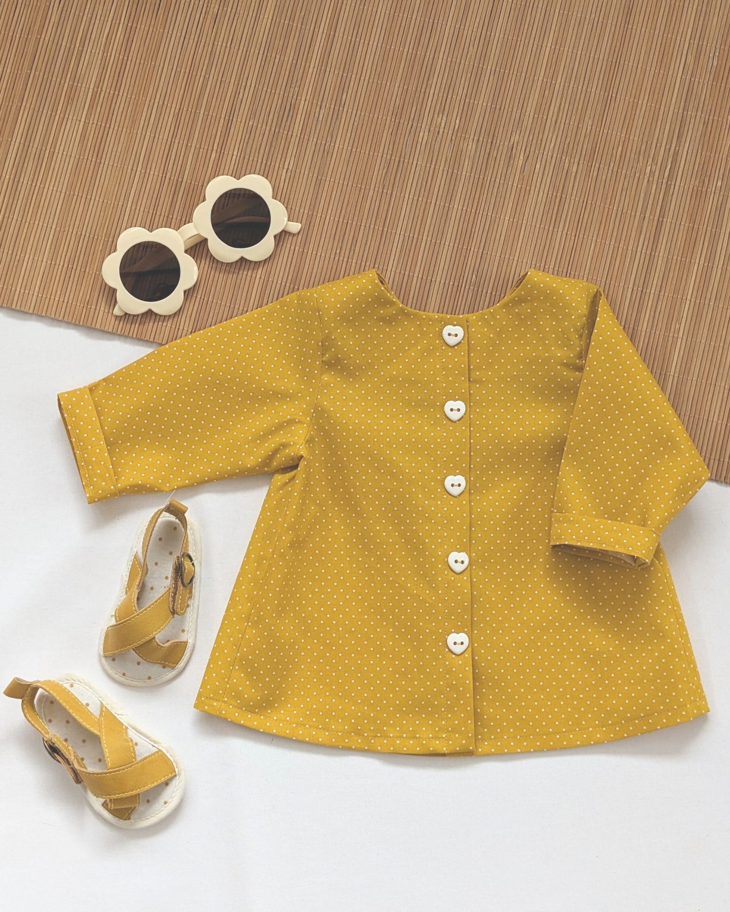 patron couture Rakel, blouse et robe manches longues boutonnée