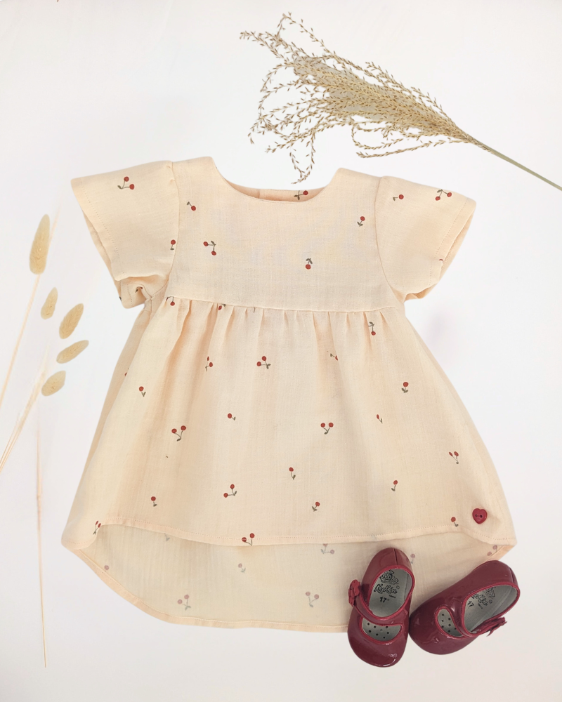 patron couture pdf blouse robe milia bébé 3, 6, 12, 18, 24, à 36 mois